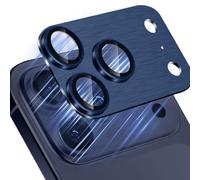 Niboow Caméra Arrière Protecteur Compatible avec iPhone 17 Pro, [Anti-Rayures] Verre Trempé Alliage D'aluminium Caméra Lentille Coque, Protection écran pour iPhone 17 Pro - Bleu