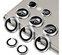 Niboow Caméra Arrière Protecteur pour Samsung Galaxy S24 Ultra 5G, HD Anti Rayures Verre Trempé Protecteurs D'objectif Téléphone Portable, Lentille Coque pour Samsung Galaxy S24 Ultra 5G - Argent