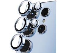 Niboow Caméra Arrière Protecteur pour Samsung Galaxy S25 Ultra 5G, HD Anti Rayures Verre Trempé Protecteurs D'objectif Téléphone Portable, Lentille Coque pour Samsung Galaxy S25 Ultra 5G - Bleu