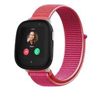 Niboow Nylon Bracelet Compatible avec Xplora X6 Play, Montre Intelligente Enfants Souple Réglable Sport Respirant Bracelet Compatible avec Xplora X6 Play - Rouge