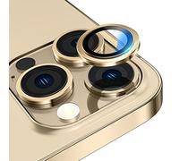 Niboow [Pack de 3 Caméra Arrière Protecteur pour iPhone 13 Pro/13 Pro Max, HD Anti Rayures Verre Trempé Protecteurs D'objectif Téléphone Portable, Lentille Coque pour iPhone 13 Pro/13 Pro Max-Or