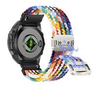 Niboow QuickFit 22mm Tressée Bracelet pour Garmin Fenix 8/Fenix E 47mm/Fenix 7 Pro/Fenix 7/Fenix 6/Fenix 6 Pro, Femmes Hommes Magnétique Nylon Bracelet pour Garmin Descent G2/Tactix 8 47mm-Multicolore