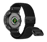 Niboow QuickFit 22mm Tressée Bracelet pour Garmin Fenix 8/Fenix E 47mm/Fenix 7 Pro/Fenix 7/Fenix 6/Fenix 6 Pro, Femmes Hommes Magnétique Nylon Bracelet pour Garmin Descent G2/Tactix 8 47mm - Noir