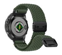 Niboow QuickFit 22mm Tressée Bracelet pour Garmin Fenix 8/Fenix E 47mm/Fenix 7 Pro/Fenix 7/Fenix 6/Fenix 6 Pro, Femmes Hommes Magnétique Nylon Bracelet pour Garmin Descent G2/Tactix 8 47mm - Vert