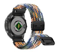 Niboow QuickFit 22mm Tressée Bracelet pour Garmin Fenix 8/Fenix E 47mm/Fenix 7 Pro/Fenix 7/Fenix 6/Fenix 6 Pro, Femmes Hommes Magnétique Nylon Bracelet pour Garmin Descent G2/Tactix 8 47mm - Arcenciel