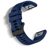 Niboow QuickFit 26mm Bracelet pour Garmin Fenix 8 51mm/Fenix 7X Pro Solar/Fenix 7X/Fenix 6X/Fenix 6X Pro/Fenix 5X Puls, Sport Silicone Bracelet pour Garmin Enduro 3/Epix 2 Pro 51mm - Bleu/Noir