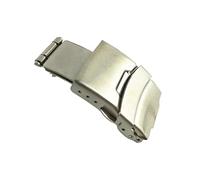 NIBOTT 16 18 20 22 24 26mm Montre Boucle Double-cliquez Double-clic Acier Inoxydable Boucle for boucle Touche Pousseau de déploiement Plongement du déploiement Fermoir Montre Boucle de bracelet(24mm)