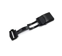 NIBOTT 18/20 / 22MM 32MM 316L Bande de montre en acier inoxydable Boucle Men Diving Double pli Douplement Accessoires de déploiement de sécurité Fit for Seiko Fit for Rolex(Schwarz,18mm)