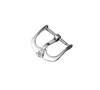 NIBOTT Ajustement approprié for Rolex Cellini En Acier Inoxydable Montre Accessoires Pince Boucle Boucle Pièces Boucle En Cuir Bracelet 16 18mm Boucle(Silver)