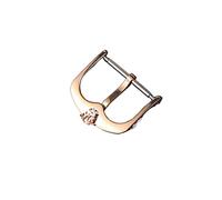NIBOTT Ajustement approprié for Rolex Cellini En Acier Inoxydable Montre Accessoires Pince Boucle Boucle Pièces Boucle En Cuir Bracelet 16 18mm Boucle(Rose gold)