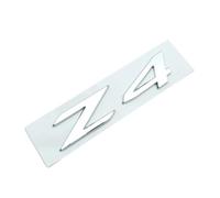 NIBOTT Autocollant 3D ABS chromé Noir Logo Z4, Lettres d'emblème de Coffre arrière de Voiture, Autocollant adapté for Fit for BMW Z4 E85 E89 G29 Z4, Accessoires Autocollants(Chrome Silver)
