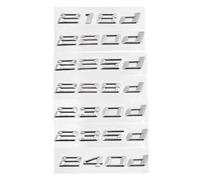 NIBOTT Autocollant 3D ABS for Lettres de Coffre de Voiture, Badge Autocollant adapté Fit for BMW série 2 216d 218d 220d 225d 228d 230d 235d 240d F22 F23 F44(Gloss Silver,220d)