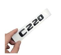 NIBOTT Autocollant 3D ABS Noir avec Lettres de Logo C 220 C200, Badge de Coffre de Voiture adapté for Mercedes Benz C220 W204 W205 C220, Accessoires Autocollants (Color : Glossy Black 14-16)