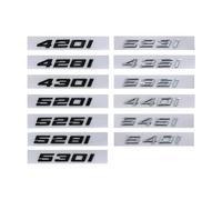 NIBOTT Autocollant de Lettres de Voiture 3D adapté for BMW 420i 428i 430i 435i 520i 523i 525i 528i 530i 535i 540i, Logo E60 G30 E39 F10, Accessoires d'emblème(Chrome,435i-2008-2017)
