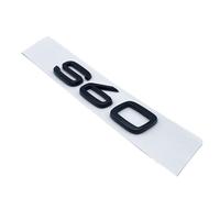 NIBOTT Autocollant de Plaque signalétique d'emblème Noir Argent Brillant adapté for Volvo S60 T5 T6 Autocollant arrière de Voiture Lettres de Coffre de Voiture emblème de Modification de Voiture (Col