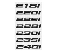 NIBOTT Autocollants De Logo De Lettres De Coffre De Voiture ABS 3D, Badge Autocollant Adapté Fit for BMW Série 2 216i 218i 220i 225i 228i 230i 235i 240i F22 F23 F44(Gloss Black,218i)