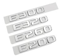 NIBOTT Badge Autocollant 3D ABS chromé for Coffre arrière de Voiture, Logo E200 E260 E300 E320 adapté for Mercedes E 200 260 300 320 W212 W213 W211 (Color : Chrome Silver, Size : E 320)