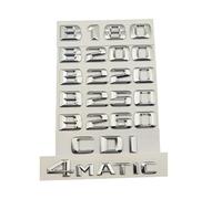 NIBOTT Badge Autocollant 3D ABS for Coffre de Voiture, Logo étoile arrière B180 B200 B220 CDI B250 B260 4MATIC, emblème adapté for Mercedes W246 W245, Accessoires (Color : Chrome, Size : B200)