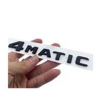 NIBOTT Badge Autocollant adapté for Mercedes Benz ABCEGS ML SL CL GLA CLA Classe AMG 4MATIC 4 Matic, for Coffre, Lettres Noires Mates chromées (Color : Matte Black)