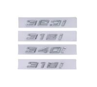 NIBOTT Badge De Coffre Arrière De Voiture en Lettres ABS 3D, Emblème 316i 318i 320i 325i 328i 330i 335i 340i, Logo Adapté for BMW F30 F31 G20 G21 G28, Accessoires (Color : Chrome Silver, Size : 330