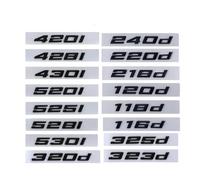 NIBOTT Badge de Coffre arrière de Voiture en Lettres ABS 3D, emblème 420d 428d 430d 435d 440d 520d 525d 528d 530d 535d 540d, Logo adapté for Accessoires de Voiture Fit for BMW(Glossy Black,535d)