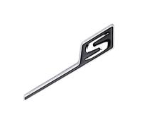 NIBOTT Badges Autocollants 3D ABS avec Logo S for Coffre de Voiture, adaptés for l'emblème de Mercedes S AMG A45 W176 CLA45 C117 C63 W205 E63 W212 GLA45 X156 GLC GLE 63 (Color : Black Silver)