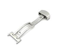 NIBOTT Boucle de déploiement papillon en acier inoxydable for bande de montre 14mm 16mm 18mm 20mm 22mm 22mm Métal Fold Bouton Fold Bouton Bouton Accessoires(16mm)