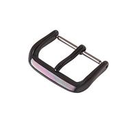 NIBOTT Boucle de montre en acier inoxydable 316L12 14 16 18 20 22 mm Substitut Substitut Ajusteur for boucle de marque Accessoires de fermoir Uthai t18(Black buckle,18mm)