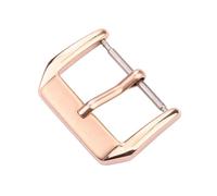 NIBOTT Bracelet de montre en acier inoxydable, boucle ardillon, 16mm, 18mm, 20mm, 22mm, milieu brossé, argent, or, noir, accessoires de fermoir(Rose Gold,20mm)