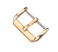 NIBOTT Bracelet de montre en acier inoxydable, boucle ardillon, 16mm, 18mm, 20mm, 22mm, milieu brossé, argent, or, noir, accessoires de fermoir(Gold,16mm)