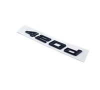 NIBOTT Chiffres Lettres 420d 428d 430d 435d 440d ABS Emblème Adapté for BMW Série 4 F32 F33 F36 G22 G23 Plaque Signalétique De Coffre De Voiture Logo Autocollant(Glossy Black 420d)