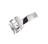 NIBOTT Fermoir en acier inoxydable Pliant boucle de montre Bracelet de montre Boucle de ceinture Fit for Tudor Black Bay 18mm Silver(3)