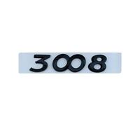 NIBOTT Haute qualité 3D ABS Chrome Lettres de Voiture Autocollant Coffre arrière emblème Insigne adapté for Peugeot 2008 3008 4008 5008 Logo Lettres Accessoires (Color : 3008 Black)