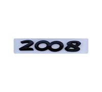NIBOTT Haute qualité 3D ABS Chrome Lettres de Voiture Autocollant Coffre arrière emblème Insigne adapté for Peugeot 2008 3008 4008 5008 Logo Lettres Accessoires (Color : 2008 Black)