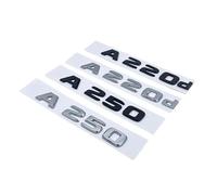 NIBOTT Lettres 3D A180 A200 A220 A250 A260 A180d A220d 4Matic ABS emblème adapté for Mercedes Benz A W176 W177 Autocollant de Logo arrière de Coffre de Voiture (Color : Silver, Size : A220)
