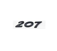 NIBOTT Lettres 3D Noires Et Argentées 206 207 301 307 308 408 508, Emblème Adapté Au Coffre De Voiture Fit for Peugeot, Logo Arrière Autocollant (Color : Glossy Black 207)