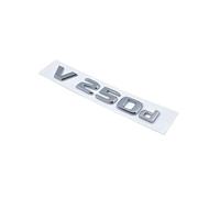 NIBOTT Lettres 3D V250d V300d édition Nuit, emblème ABS adapté for Fit for Mercedes Benz Classe V W447, Badge de Voiture, Plaque signalétique de Coffre, Logo Autocollant (Color : Silver V250d)