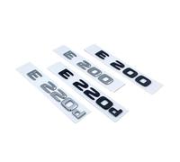 NIBOTT Lettres argentées Noires E200 E260 E300 E400 E220d E350e E300de 4Matic ABS emblème adapté for Mercedes Benz W213 Autocollant de Logo de Coffre de Voiture (Color : Silver, Size : E220d)