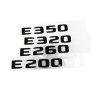 NIBOTT Lettres chromées Noires 3D ABS for Autocollants de Voiture, adaptés for Mercedes E200 E260 E300 E320 E350 W212 W213, emblème de Coffre arrière, Accessoires de Logo (Color : Glossy Black, Size