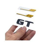 NIBOTT Lettres de Police Plates 3D Emblème ABS Jaune R GT GTR adapté for Mercedes Benz AMG Plaque signalétique de Coffre de Voiture Badge Logo Autocollant Chrome Noir Brillant (Color : Glossy Black G