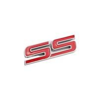 NIBOTT Logo 3D en métal Noir Blanc Rouge SS, emblème de Garde-Boue de Voiture, Autocollant de Coffre adapté for Chevrolet adapté for Camaro SS, Accessoires Autocollants (Color : Red)