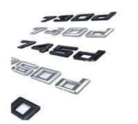 NIBOTT Numéros De Police Lettres 730d 735d 740d 745d 750d 760d, Emblème Supérieur ABS Adapté Fit for BMW Série 7, Plaque Signalétique De Coffre De Voiture, Logo Autocollant (Color : Chrome, Size : 7