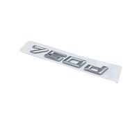 NIBOTT Numéros De Police Lettres 730d 740d 745d 750d 760d, Emblème Supérieur ABS Adapté for BMW Série 7, Plaque Signalétique De Coffre De Voiture, Logo Autocollant Noir Chromé (Color : Silver 750d)