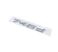NIBOTT Numéros De Police Lettres 730d 740d 745d 750d 760d, Emblème Supérieur ABS Adapté for BMW Série 7, Plaque Signalétique De Coffre De Voiture, Logo Autocollant Noir Chromé (Color : Silver 745d)