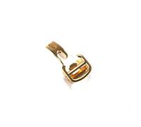 NIBOTT T04 montre boucle en acier inoxydable boucle de boucle de boucle pliante en acier inoxydable 14/16/18 / 20mm Fit for les montres de ballon bleu Cartier(Gold,18mm)