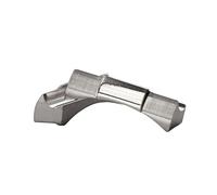 NIBOTT Une paire de 2pcs 20mm polonais d'argent courbé Endlink Fit Fit for Sub Mariner Fit for GMT Connecteur de bracelet en cuir en caoutchouc de bande de surveillance(Silver,20MM_SUB MARINE)