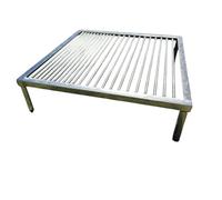 Nic Store BBQ Grille pour barbecue fixe 50 x 50 x 15 cm Tige de 8 mm d'épaisseur Super résistante Design argentin