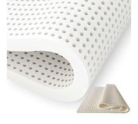 nic Surmatelas en latex naturel de 2,5 cm d'épaisseur, 140 x 200 cm, soutien profond du sommeil pour les épaules, les hanches, le dos et les genoux, respectueux de l'environnement, confort certifié