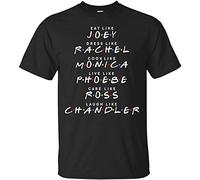 nicai Friends Shirt Eat Like Joey Dress Like Rachel T Shirt Black M