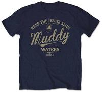nicai Muddy Waters Keep The Blues Alive T-Shirt - Dark Blue S XL